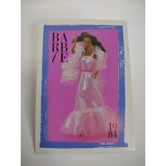 Mattel Other - Barbie Collectible Fashion Trading Card  " Black Crystal Barbie "  Gown 1984